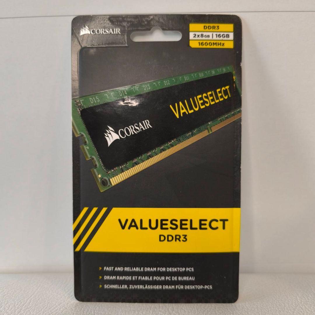 【新品】CORSAIR DDR3 メモリ VALUE SELECT 8GB×2