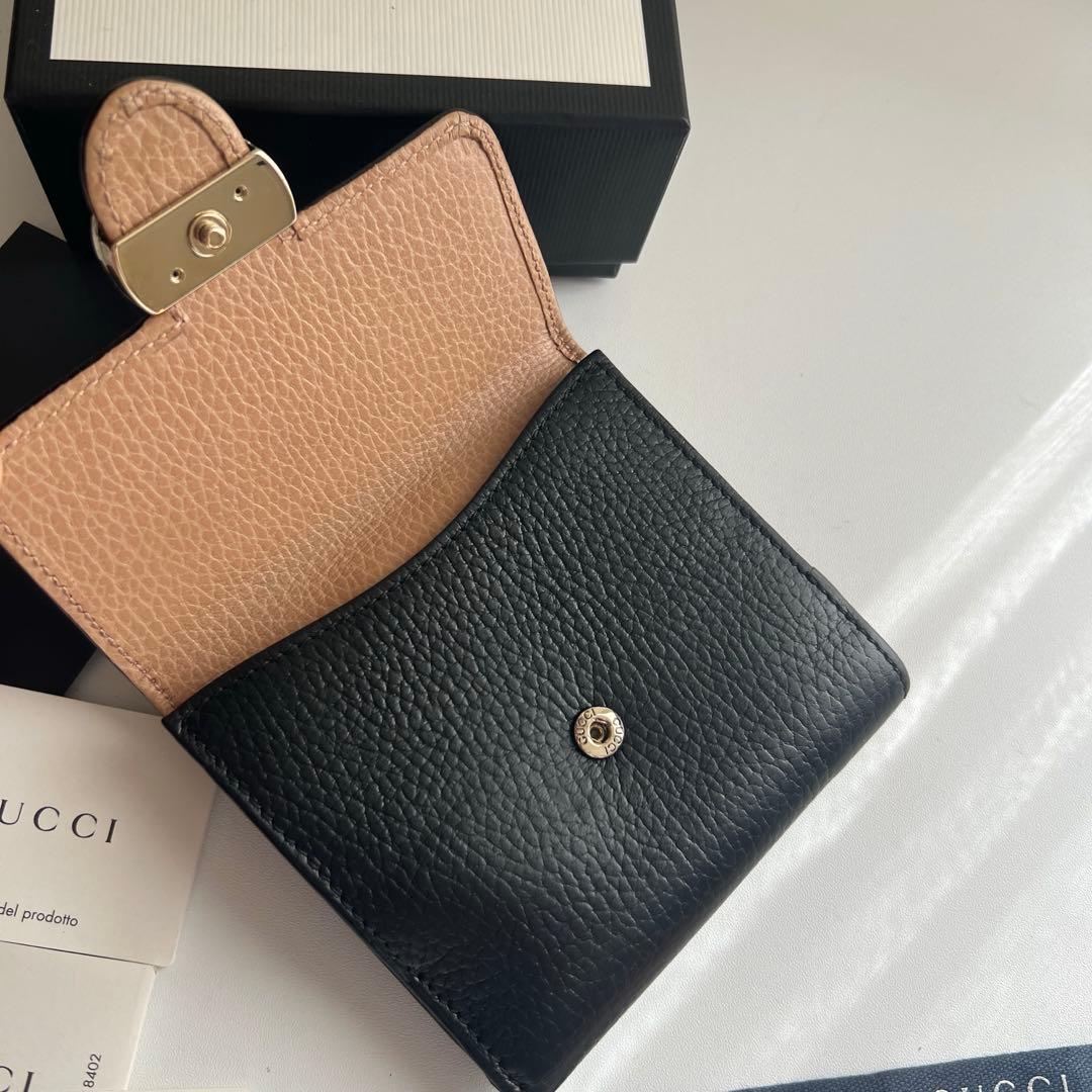 01 極上美品 GUCCI グッチ 2つ折り財布
