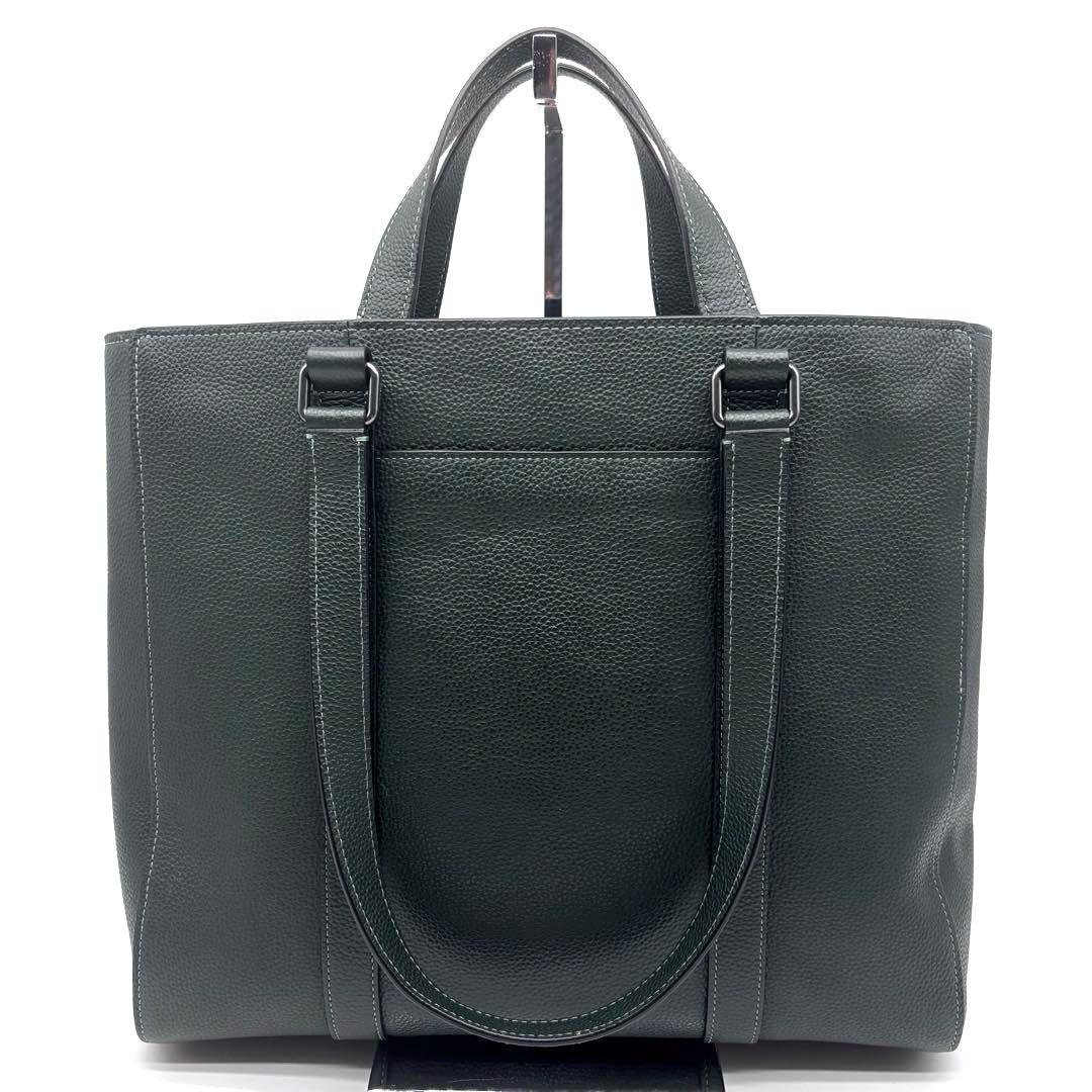 ✨極美品✨コーチ　トートバッグ　ハドソン　ダブルハンドル　2way　グリーン