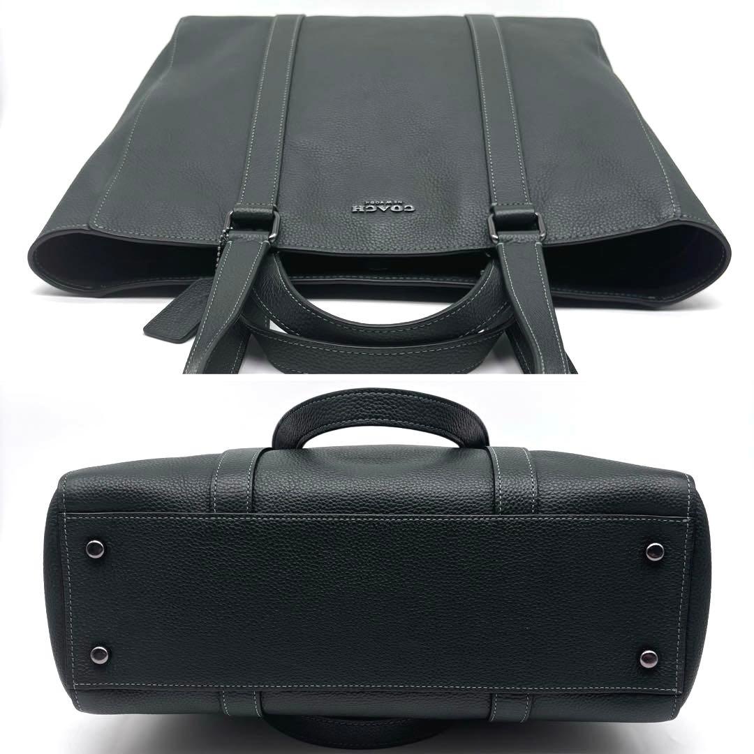 ✨極美品✨コーチ　トートバッグ　ハドソン　ダブルハンドル　2way　グリーン