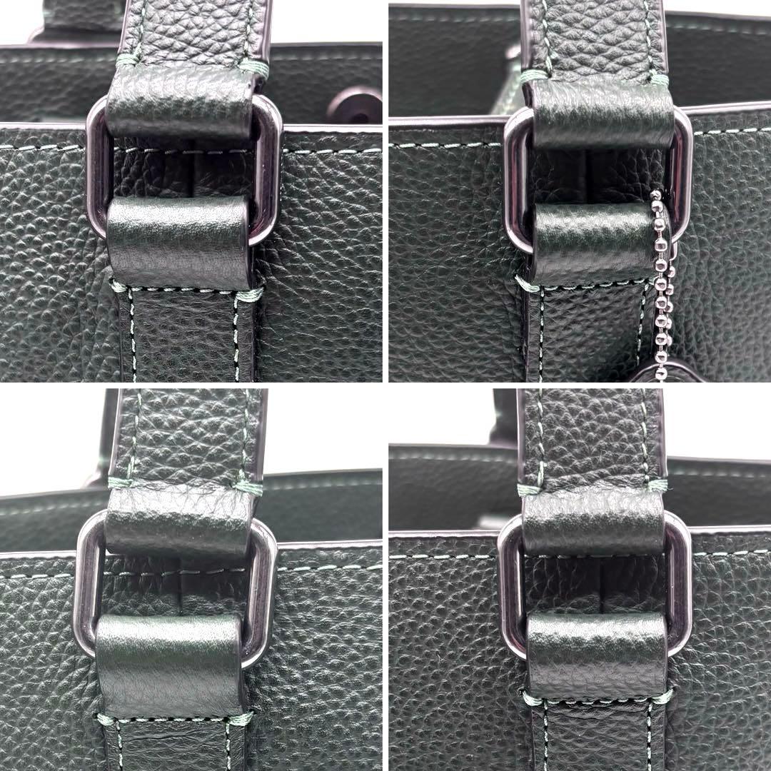 ✨極美品✨コーチ　トートバッグ　ハドソン　ダブルハンドル　2way　グリーン