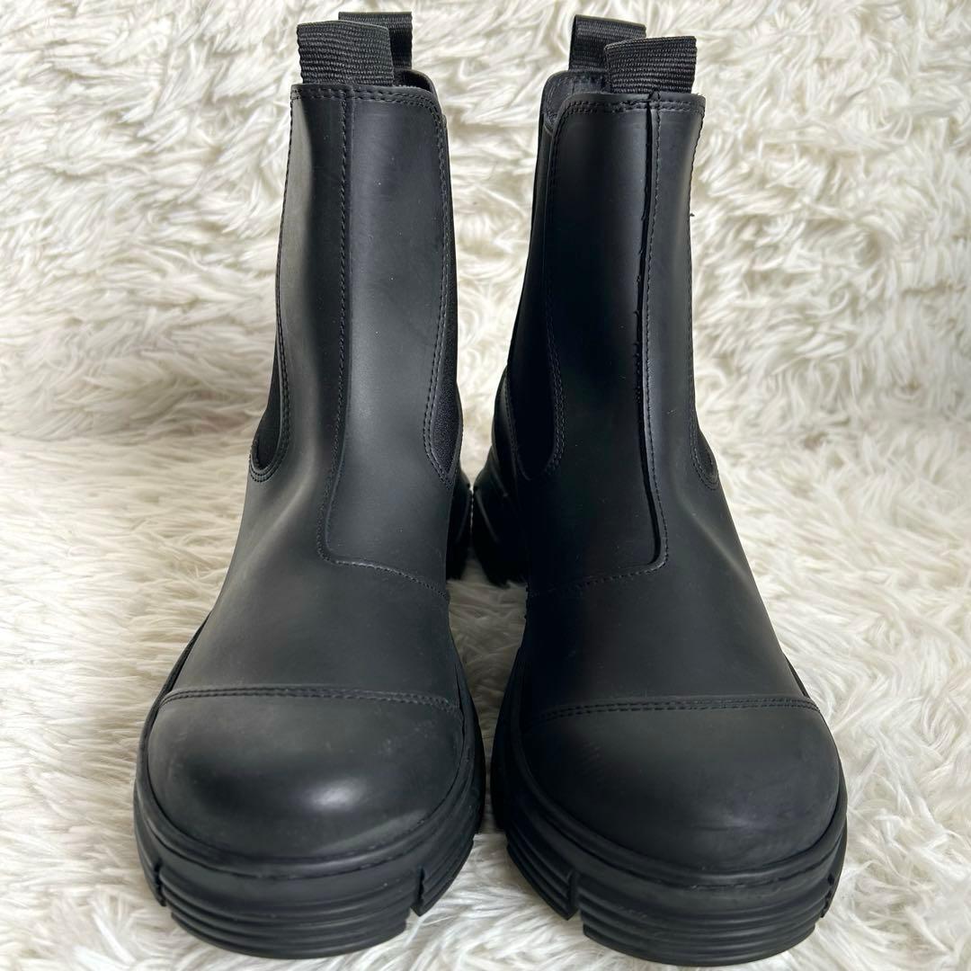 新品未使用　GANNI リサイクルラバーサイドゴアブーツ　厚底　37 24cm