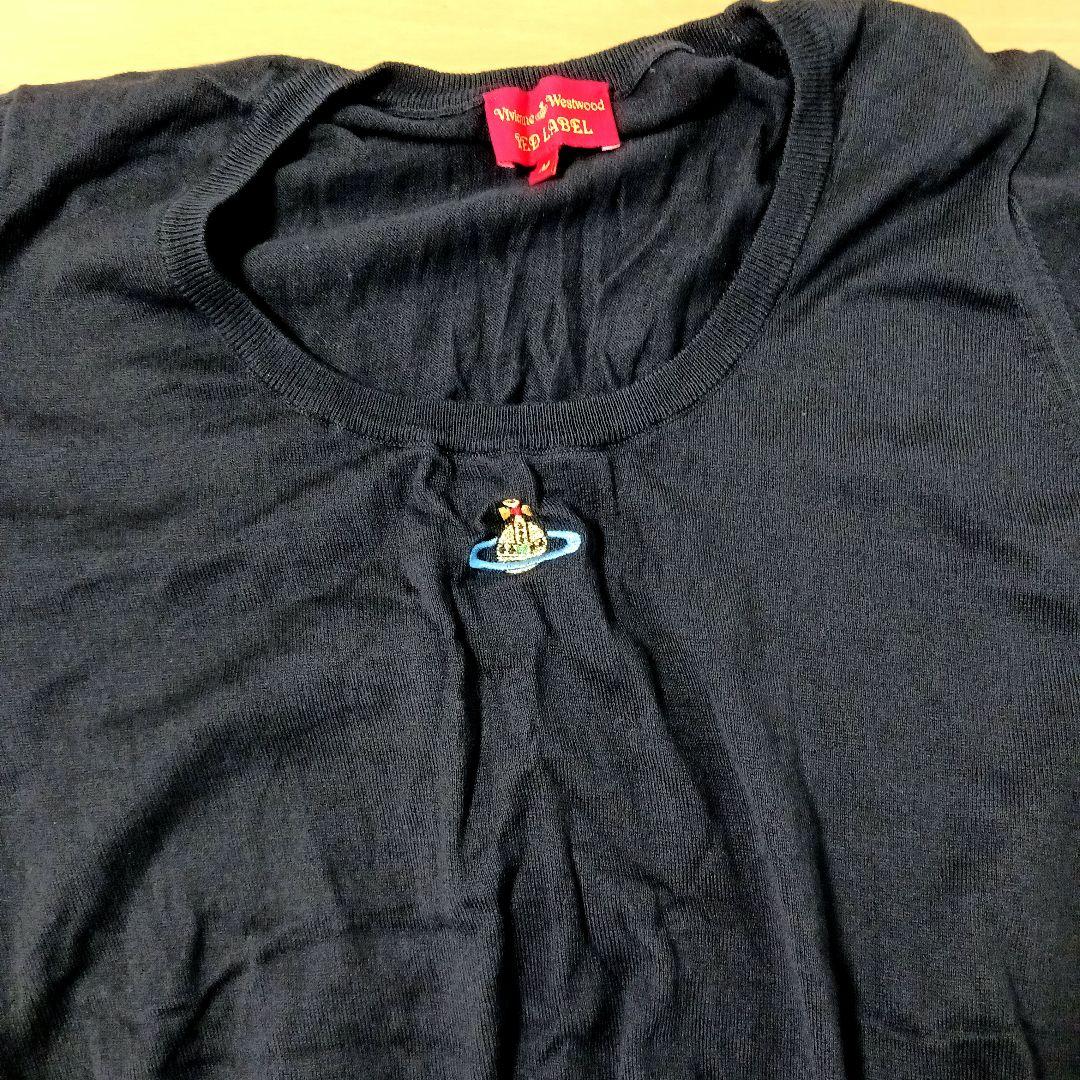 Vivienne Westwood　ニット　ブラック　オーブ刺繍　ロゴ