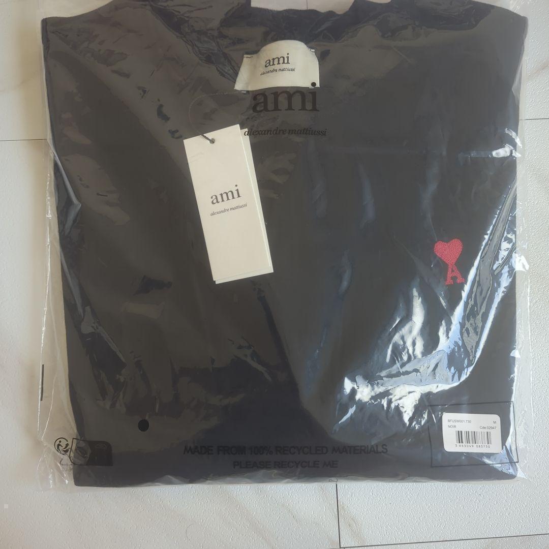 ✨新品タグ付✨ アミパリ 黒 トレーナー　サイズM QR認証済