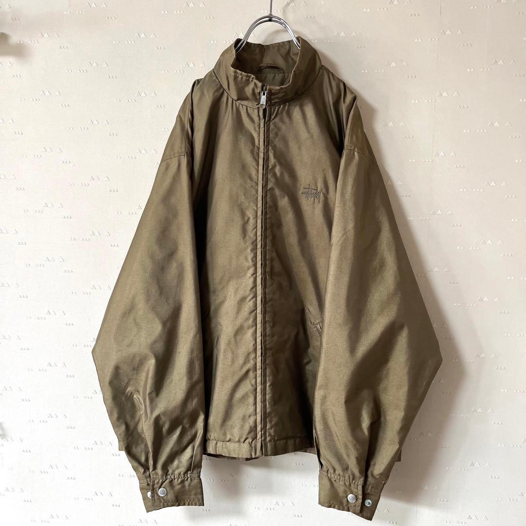 古着 90's オールド ステューシー ナイロンジャケット オリーブ コヨーテ