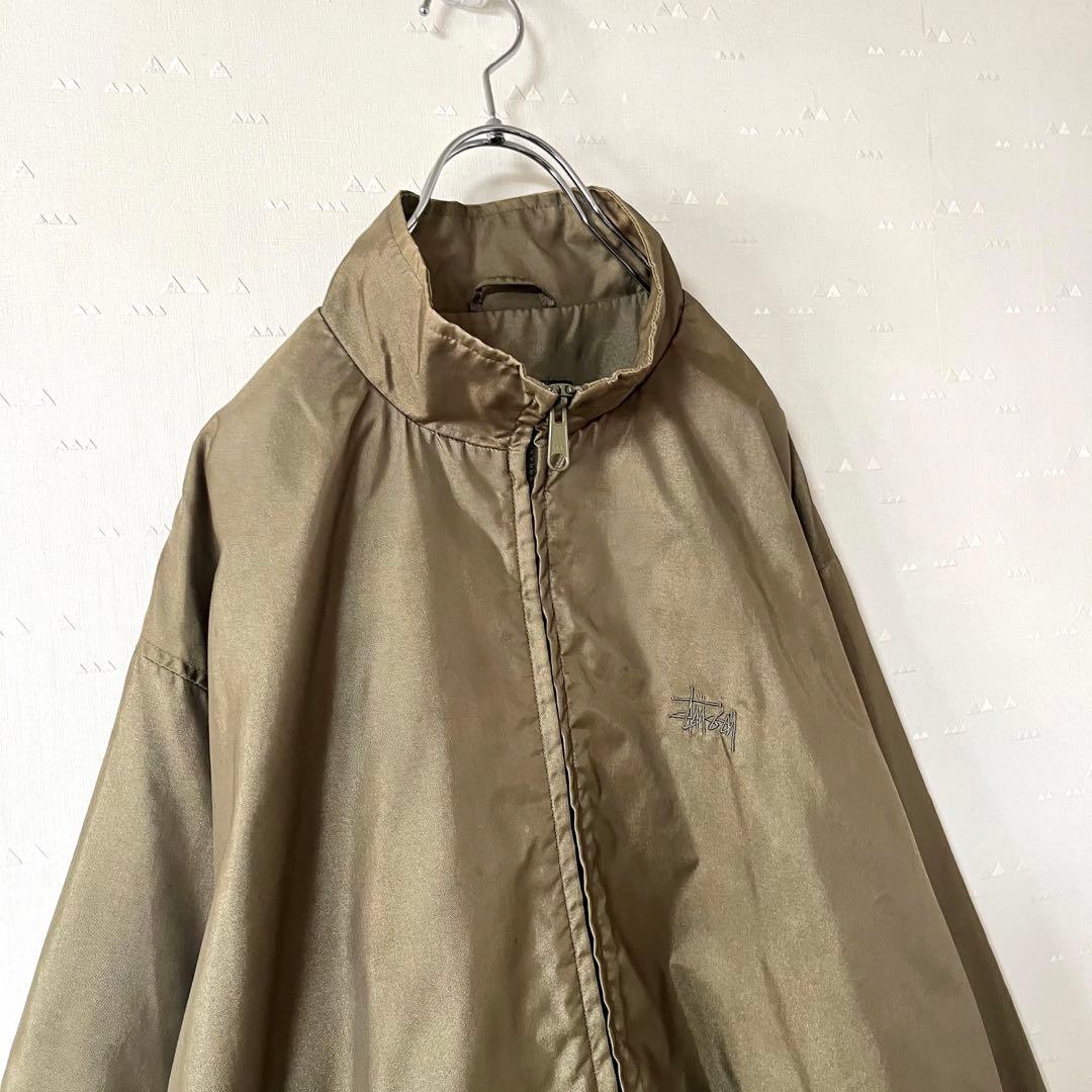 古着 90's オールド ステューシー ナイロンジャケット オリーブ コヨーテ