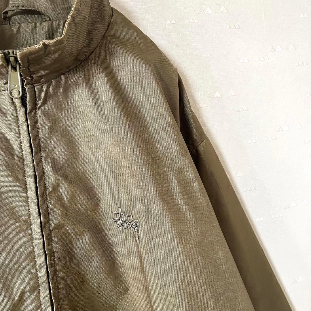 古着 90's オールド ステューシー ナイロンジャケット オリーブ コヨーテ