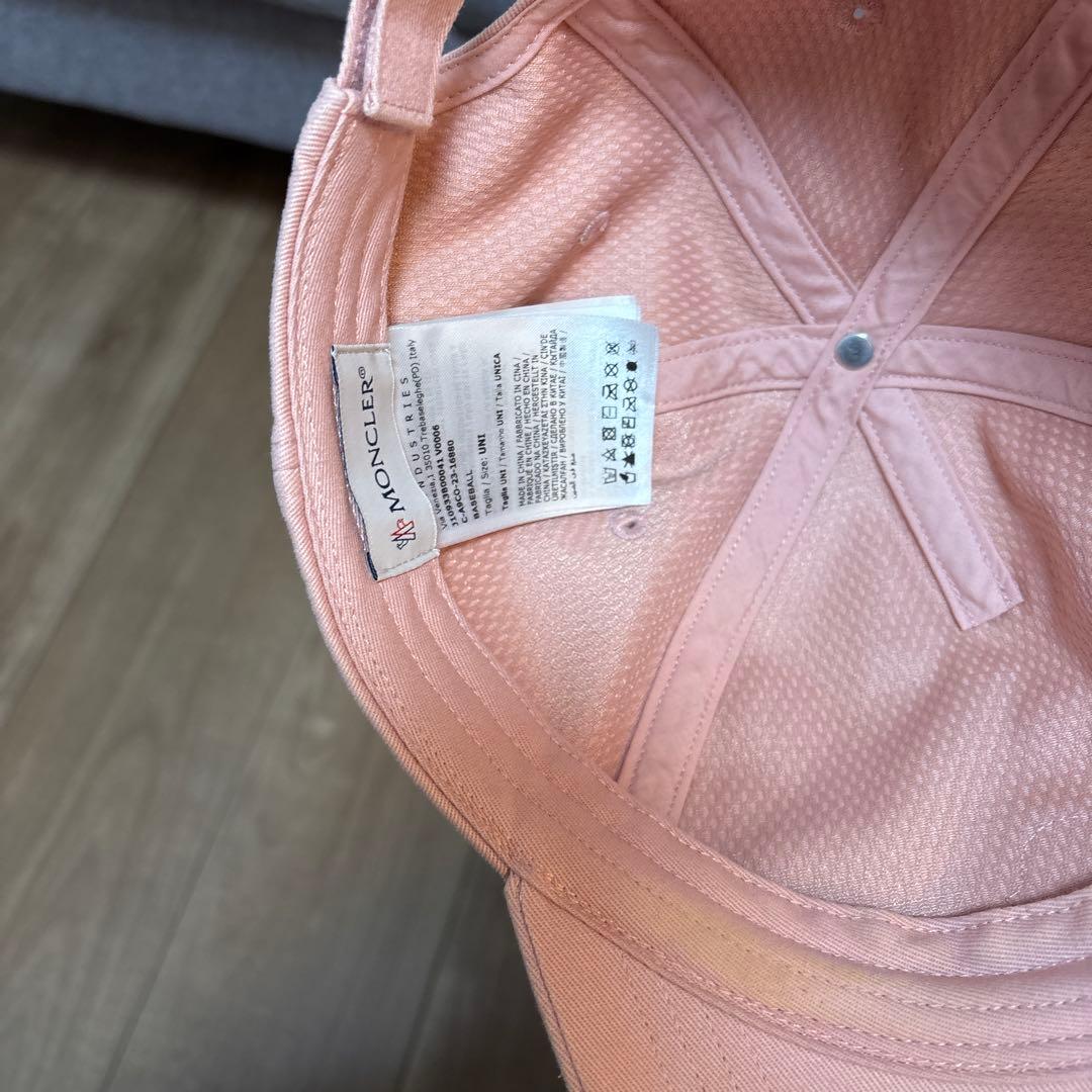 モンクレールキャップ　ピンク　サイズ55-62センチ