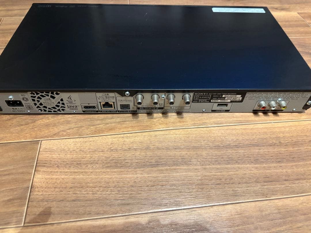 SONY BD/DVDプレーヤー　BDZ E500