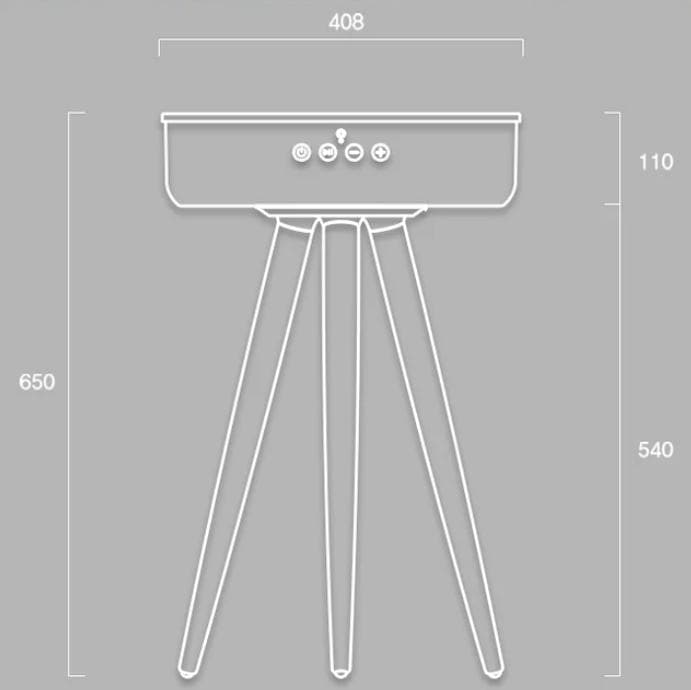 無線充電可能 360°スピーカー内蔵 サイドテーブル「MellowW501T」