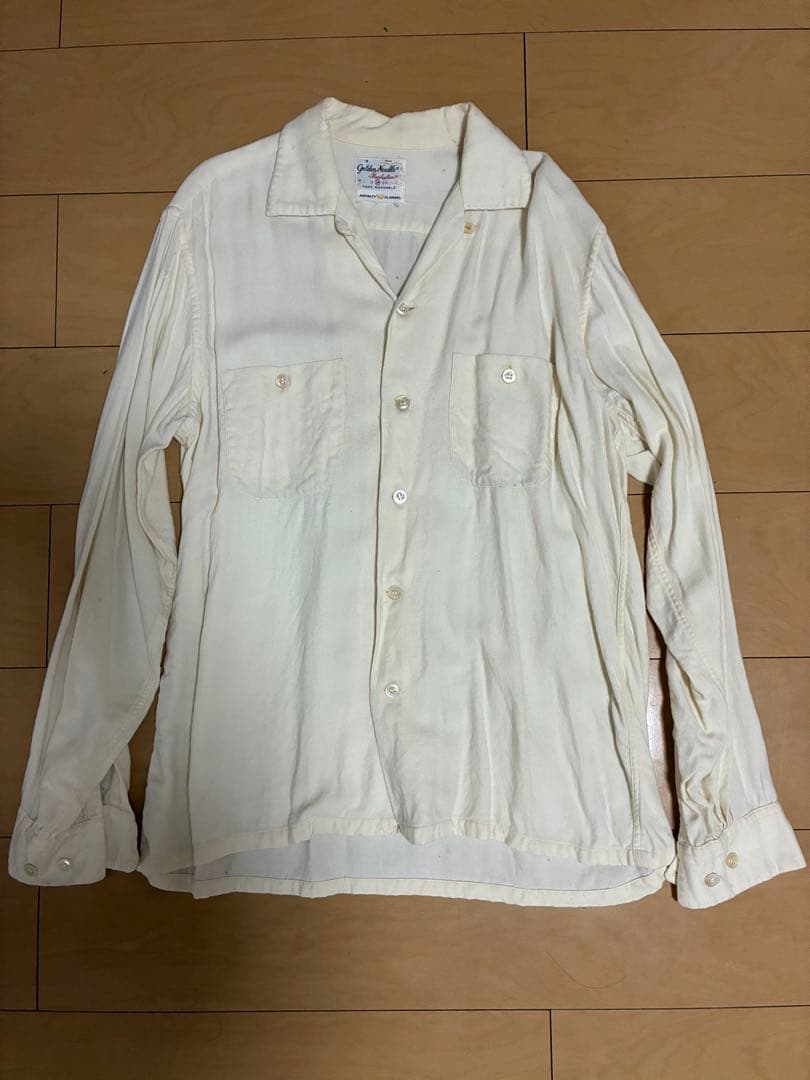 50's Golden Needle オープンカラーシャツ　単色