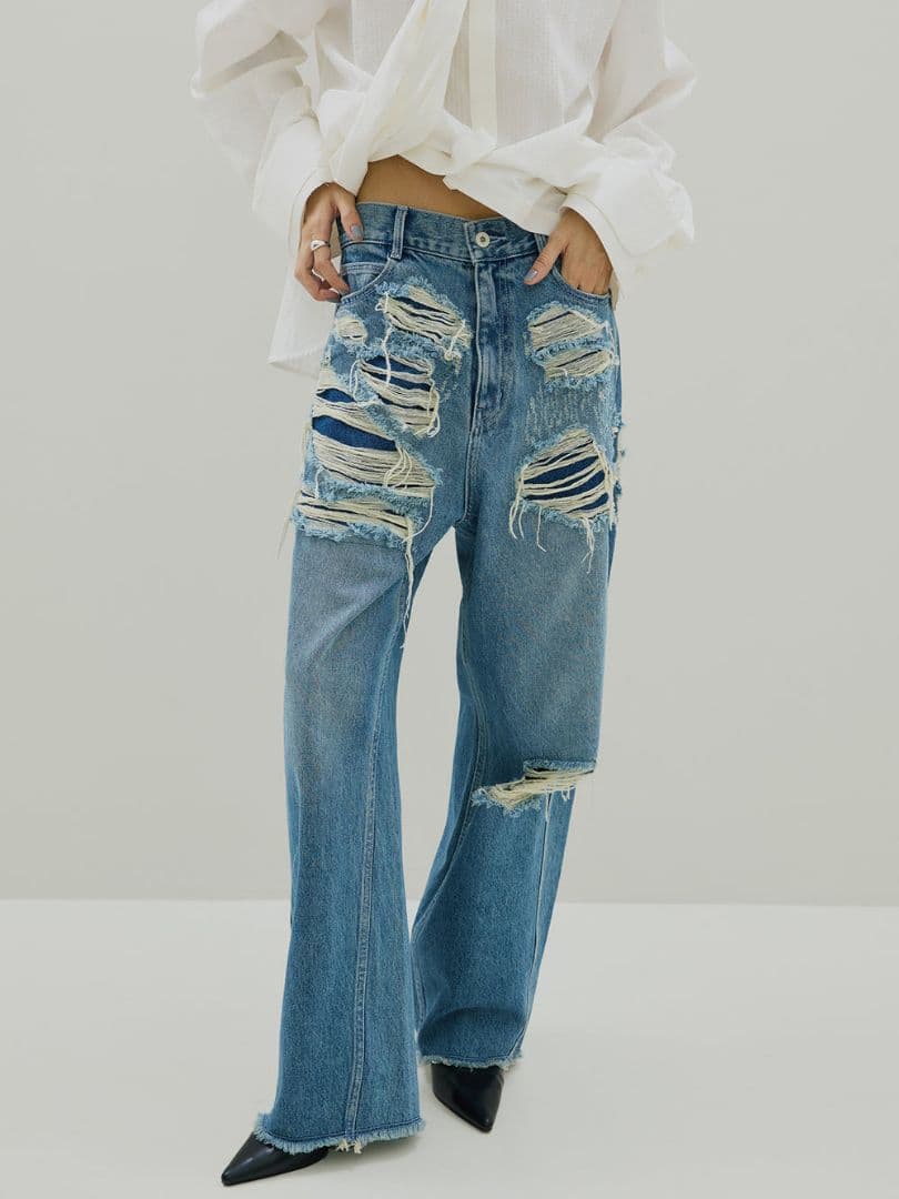 パンツ AmeriVINTAGE UND HARD DAMAGE LOOSE DENIM