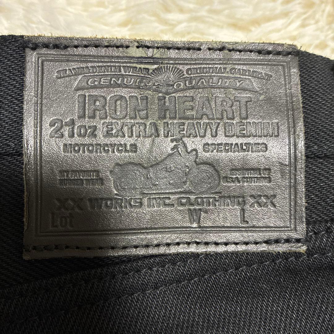 【極美品】IRON HEART アイアンハート 極厚21oz 黒鎧 ブーツカット