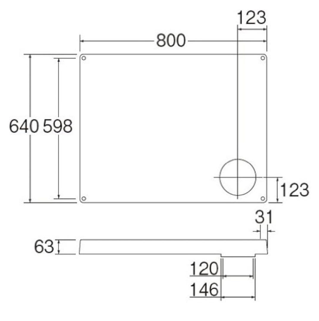 SANEI 洗濯機パン 640mm x 800mm(未使用)