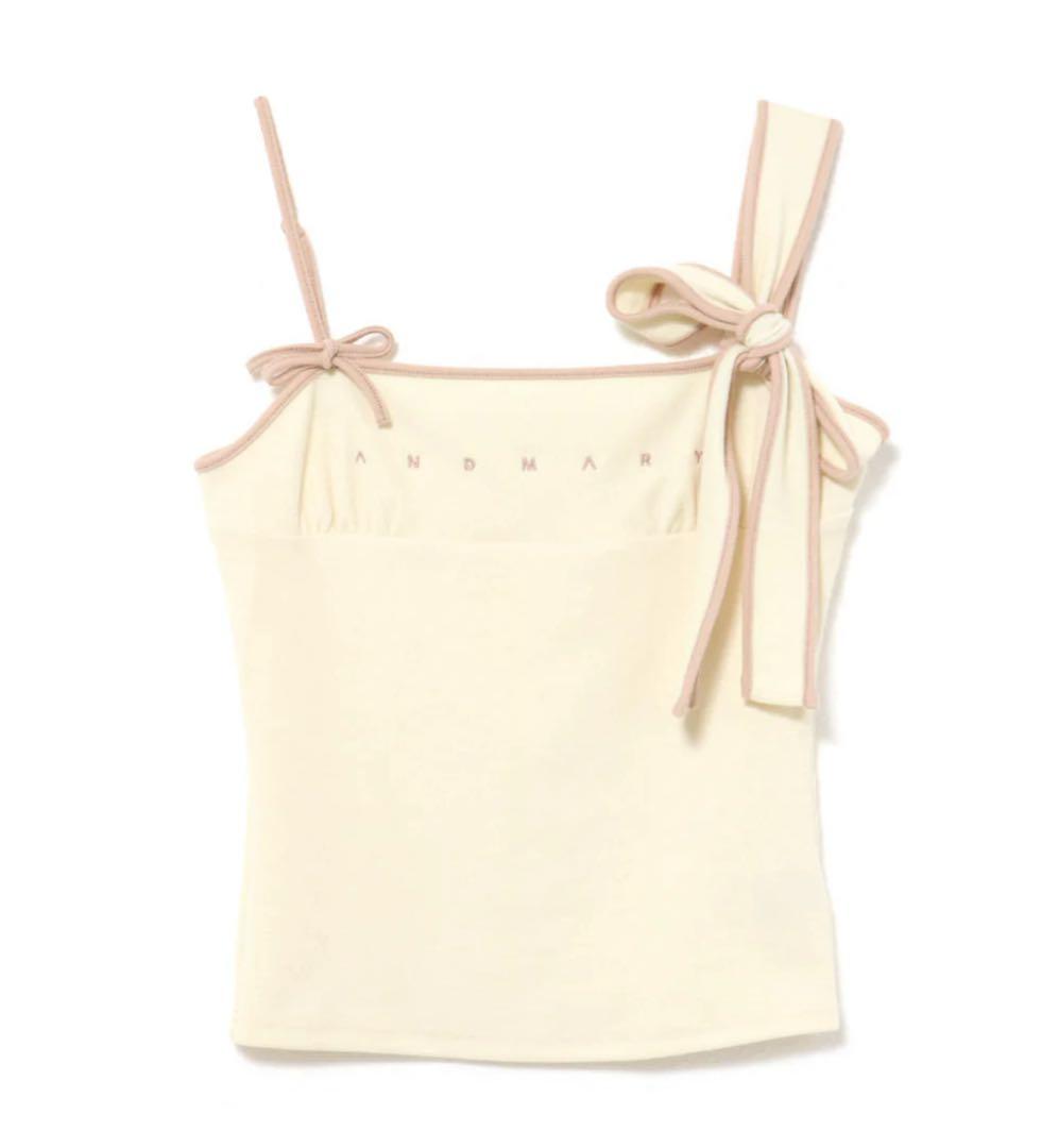 トップス Andmary Bella ribbon tan ivory