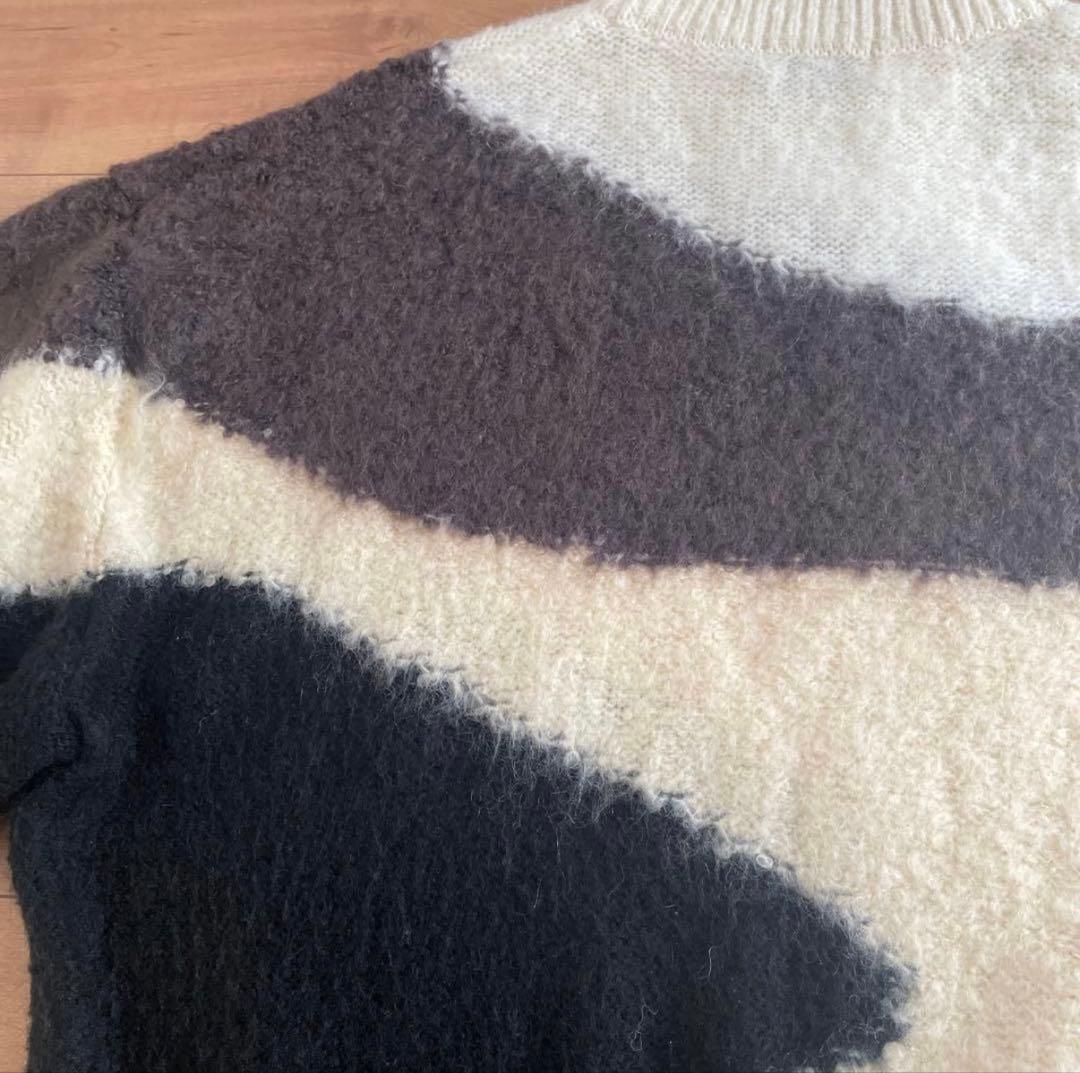 【PUBLIC TOKYO】パブリックトウキョウ　ブロックウェーブモヘアニット