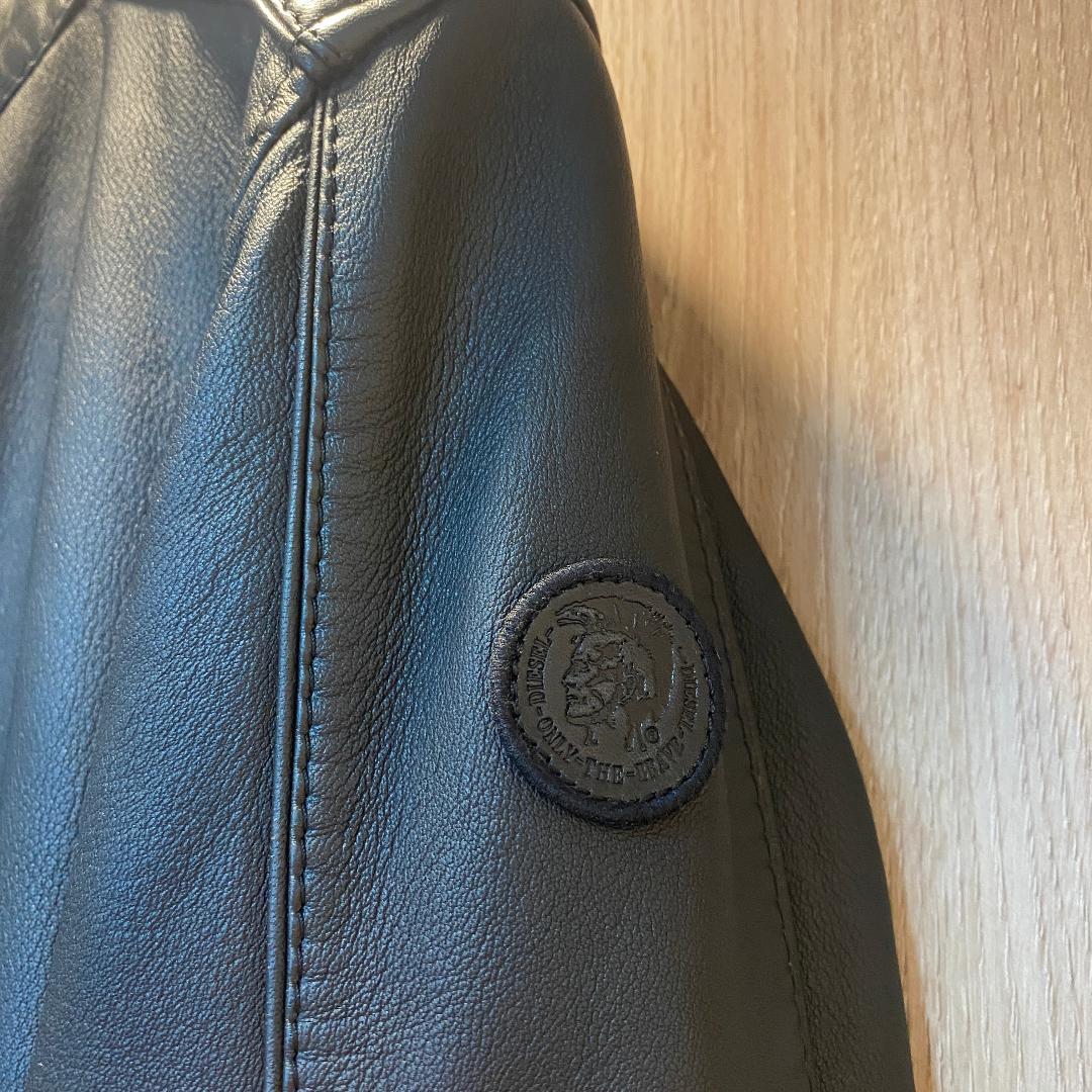 【美品】ディーゼル ラムレザー ライダース Mサイズ ブレイブマン ブラック