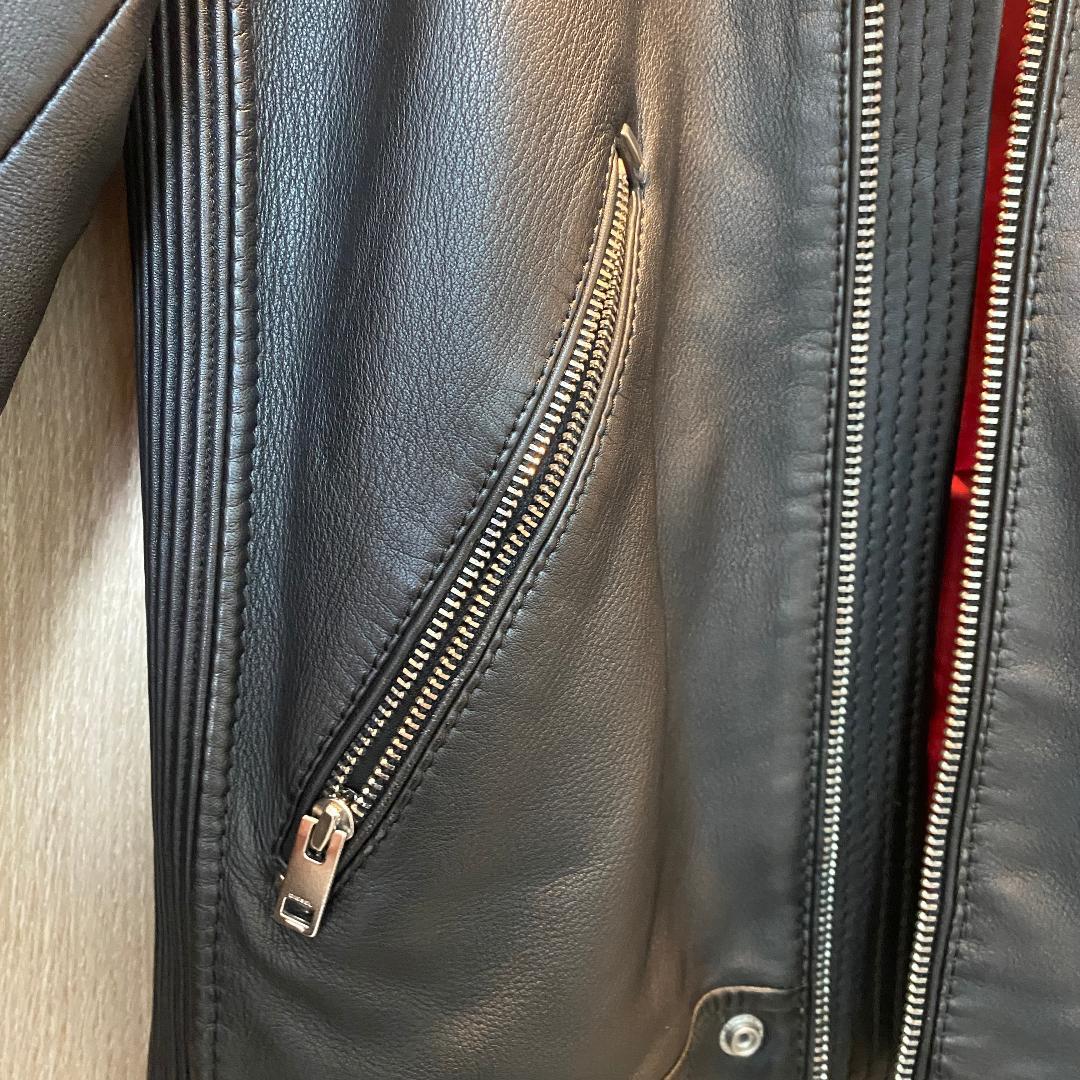 【美品】ディーゼル ラムレザー ライダース Mサイズ ブレイブマン ブラック