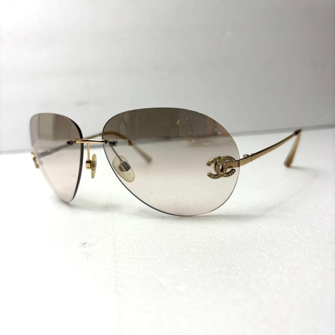 付属品付き✨️CHANEL サングラス リムレス 4108-B