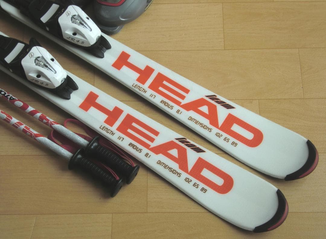 ■■1月限定■送料無料■HEAD■子供用スキーセット■板117靴22■WAX済■