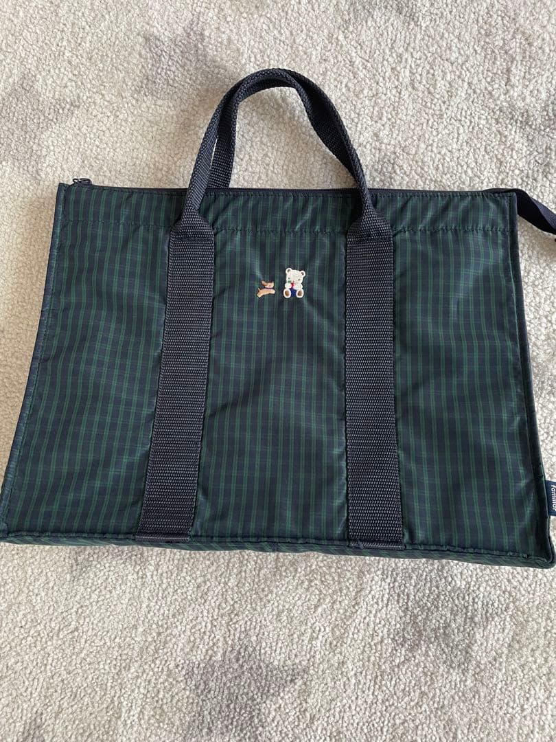 familiar ファミリア レッスンバッグ 大 ブラックウォッチ　週末セール