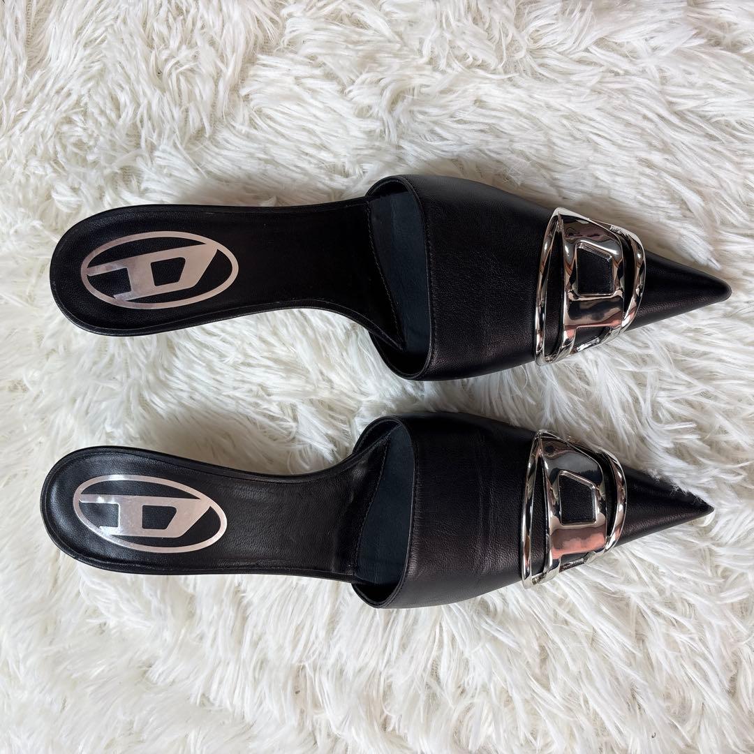 ☆美品☆DIESEL ディーゼル D-VENUS ミュール ハイヒール Dロゴ