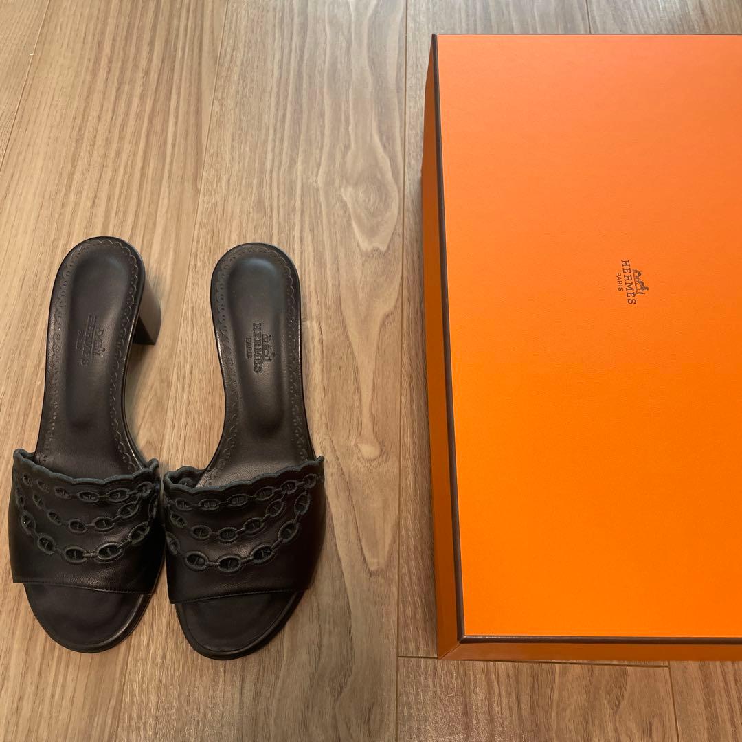 HERMES エルメス　ミュール　サンダル　グラディス　37
