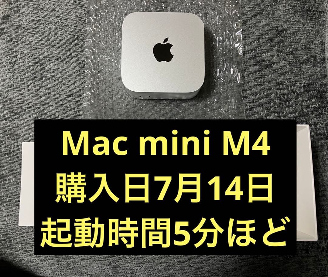 Apple Mac mini M4 2024年モデル MU9D3J/A シルバー