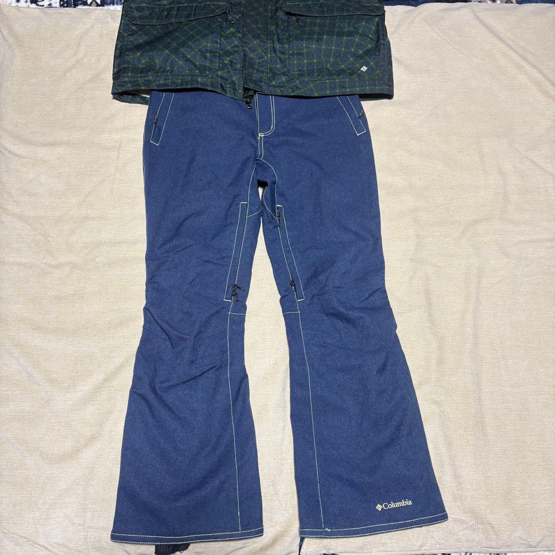 Columbia チェック柄 防水スノーウェア上下セット　メンズ　コロンビア