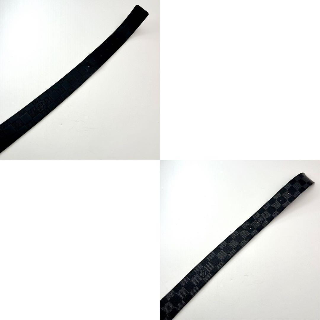 近年モデル✨　ルイヴィトン ダミエ　アンフィニ　 ベルト　LVロゴ　ブラック