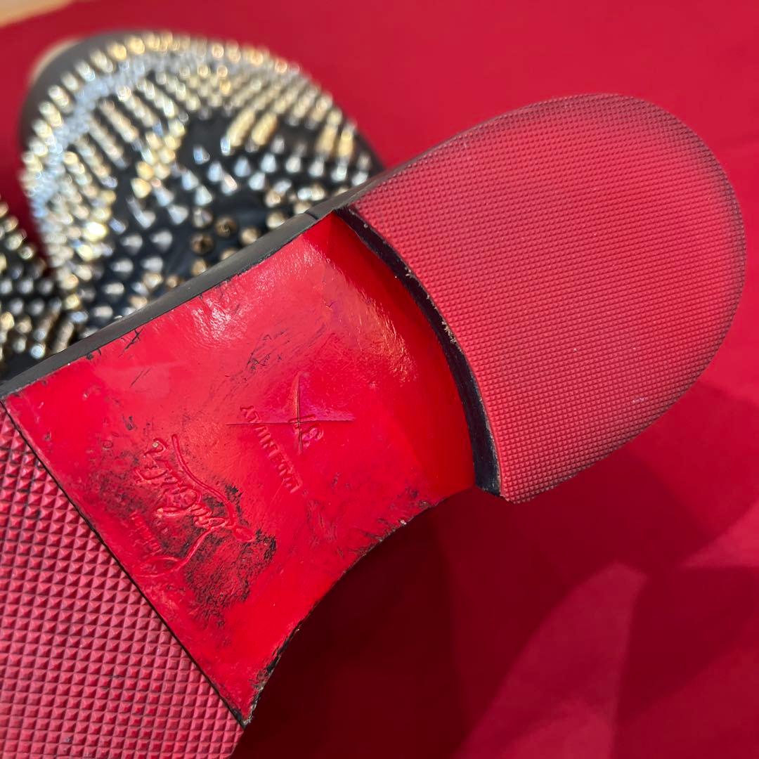 定価35万円　クリスチャンルブタン　スタッズ　ブーツ　ROM CHIC FLAT