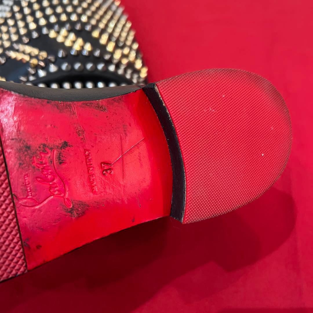 定価35万円　クリスチャンルブタン　スタッズ　ブーツ　ROM CHIC FLAT