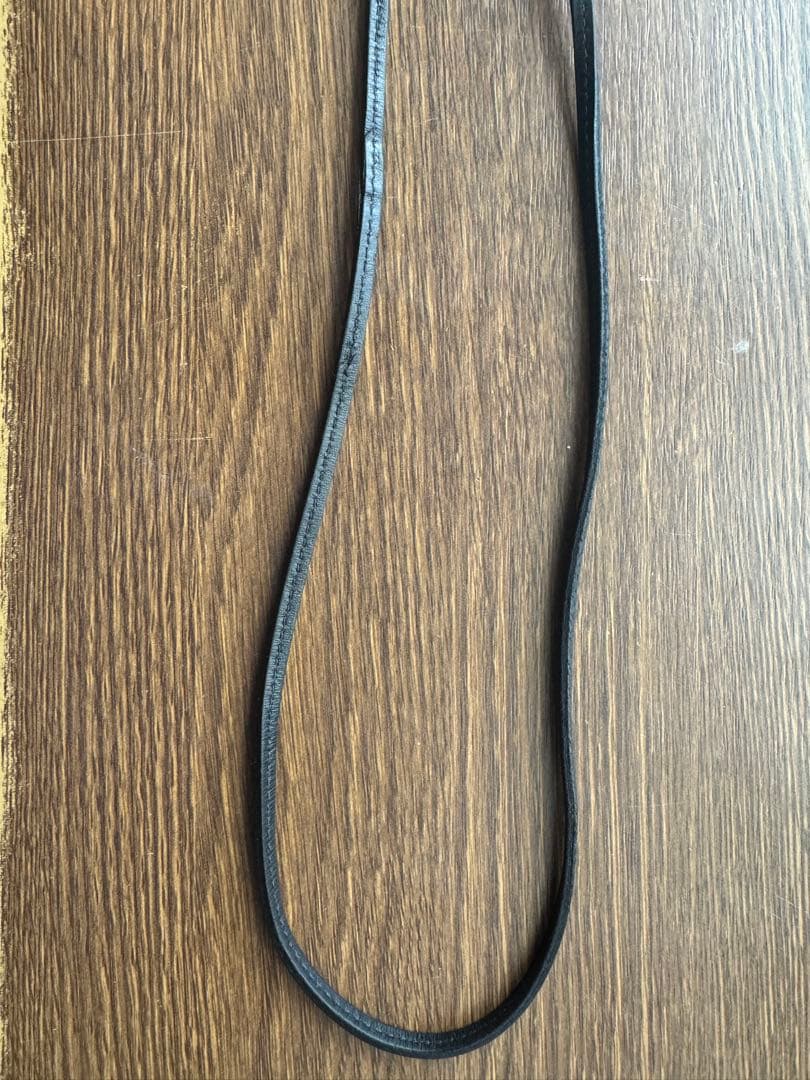 エルメス レザー ネックレス ラニエール ブラック 黒 革紐