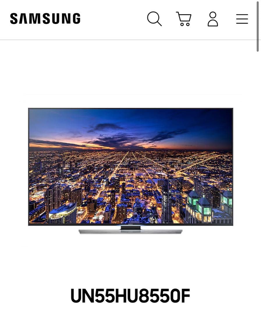 【送料込】Samsung UHD TV UN55 HU8550 4K 55インチ