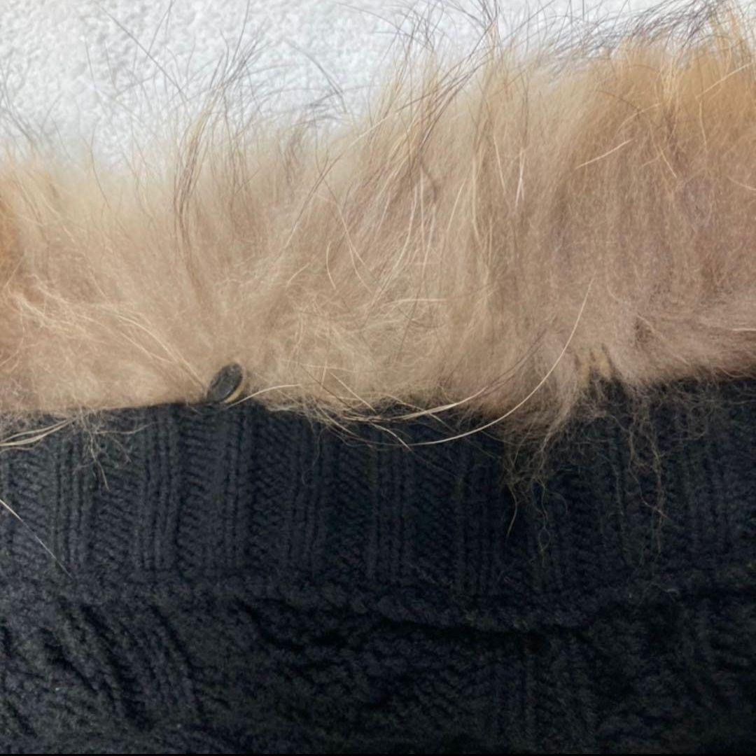 BURBERRY　ブルーレーベル　ダッフルコート　たぬきファー　黒　38サイズ