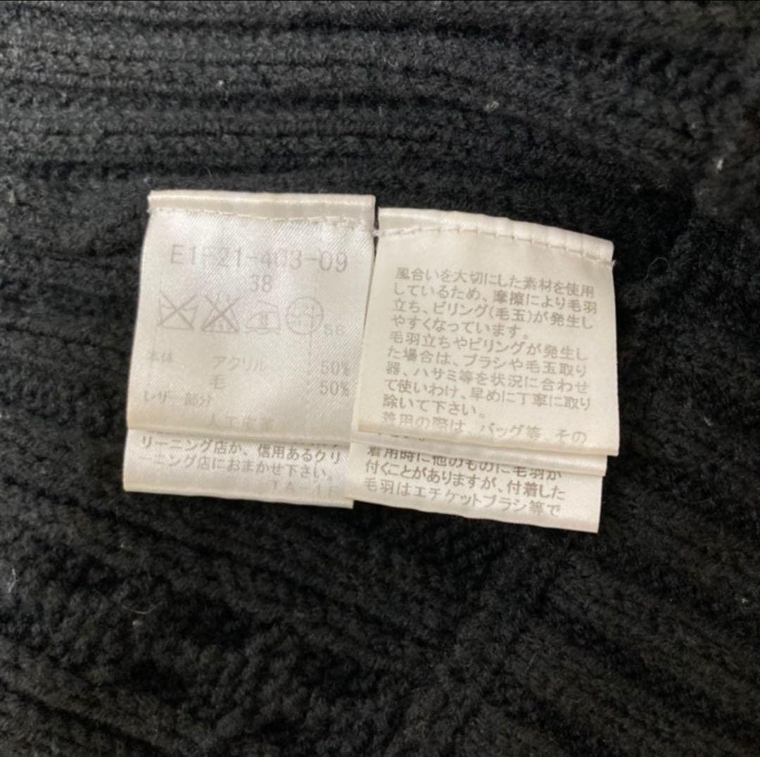 BURBERRY　ブルーレーベル　ダッフルコート　たぬきファー　黒　38サイズ