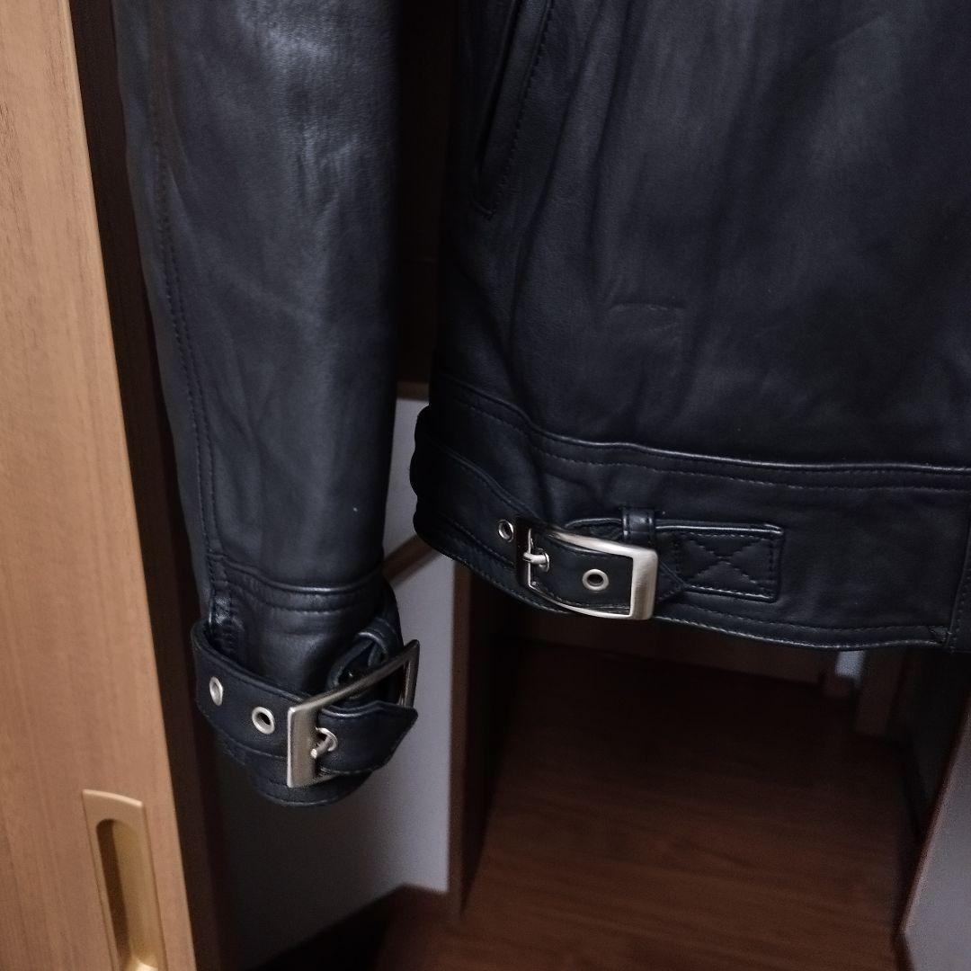 希少ホースレザー 本格派 レザージャケット ブラック M 馬革