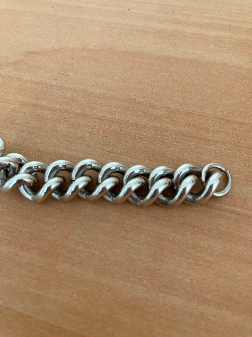 ビンテージ　英国製　シルバー チェーンブレスレット