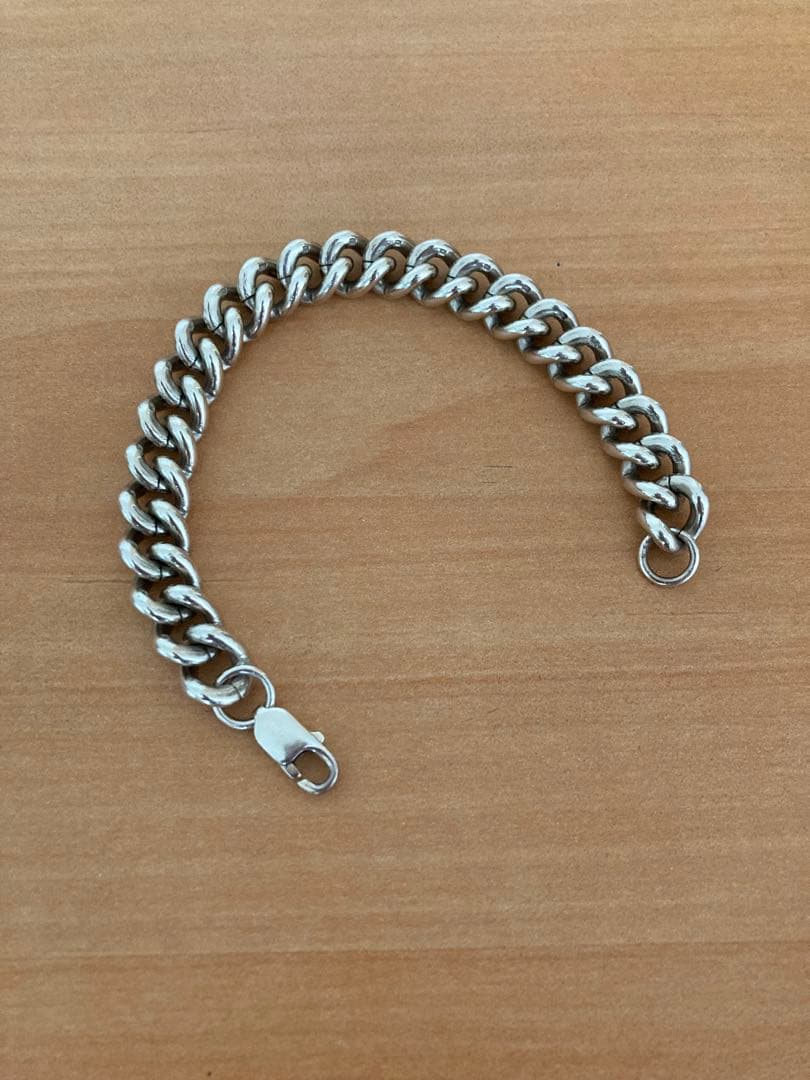 ビンテージ　英国製　シルバー チェーンブレスレット