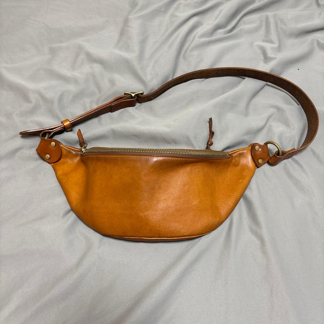 SLOW rubono fanny pack ボディバッグ本革 キャメル