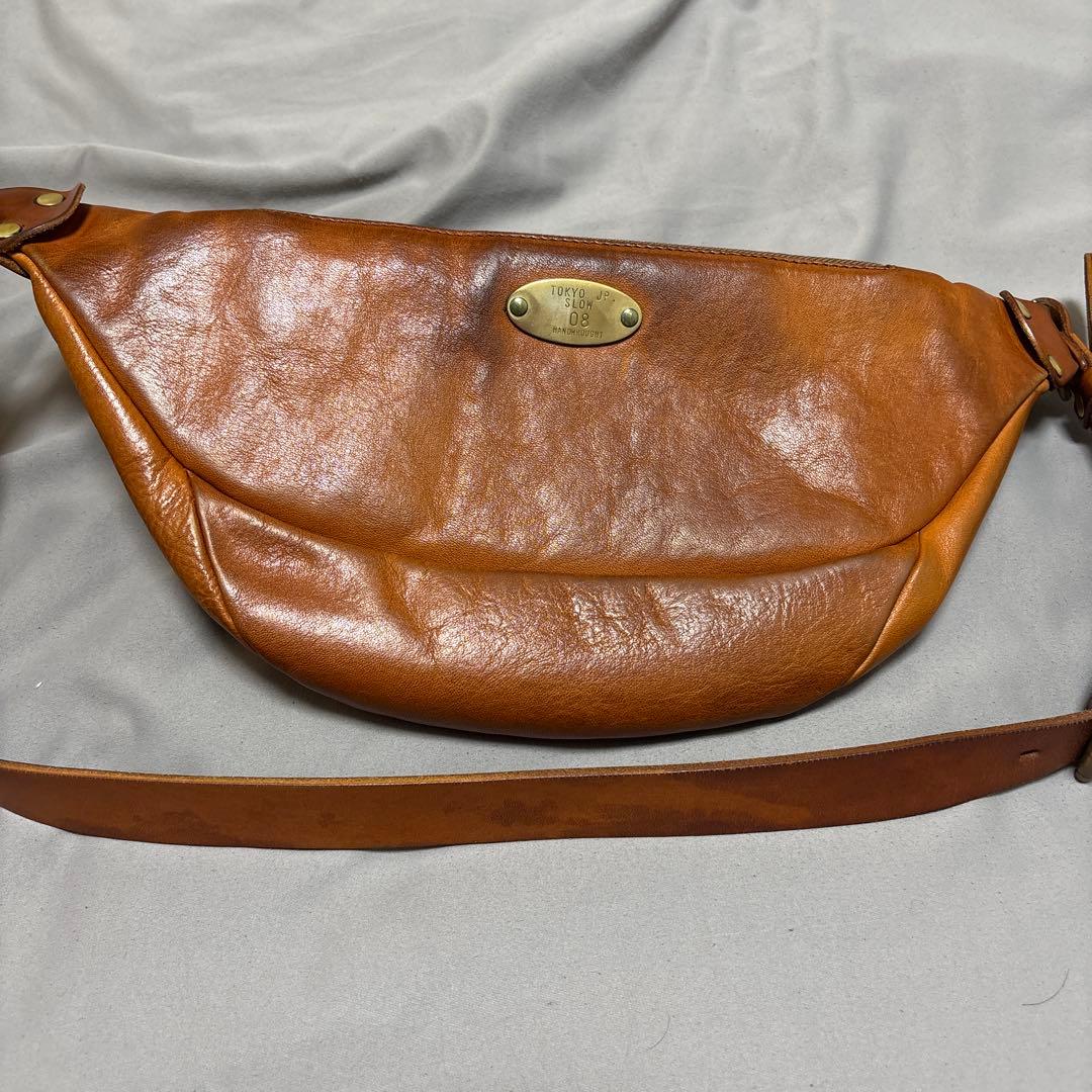 SLOW rubono fanny pack ボディバッグ本革 キャメル