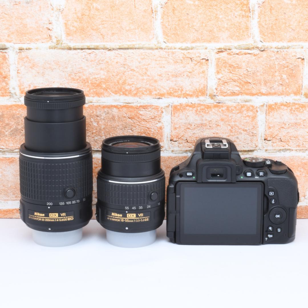 美品✨Nikon D5500✨Wi-Fi機能つき✨遠くも撮れる望遠レンズ