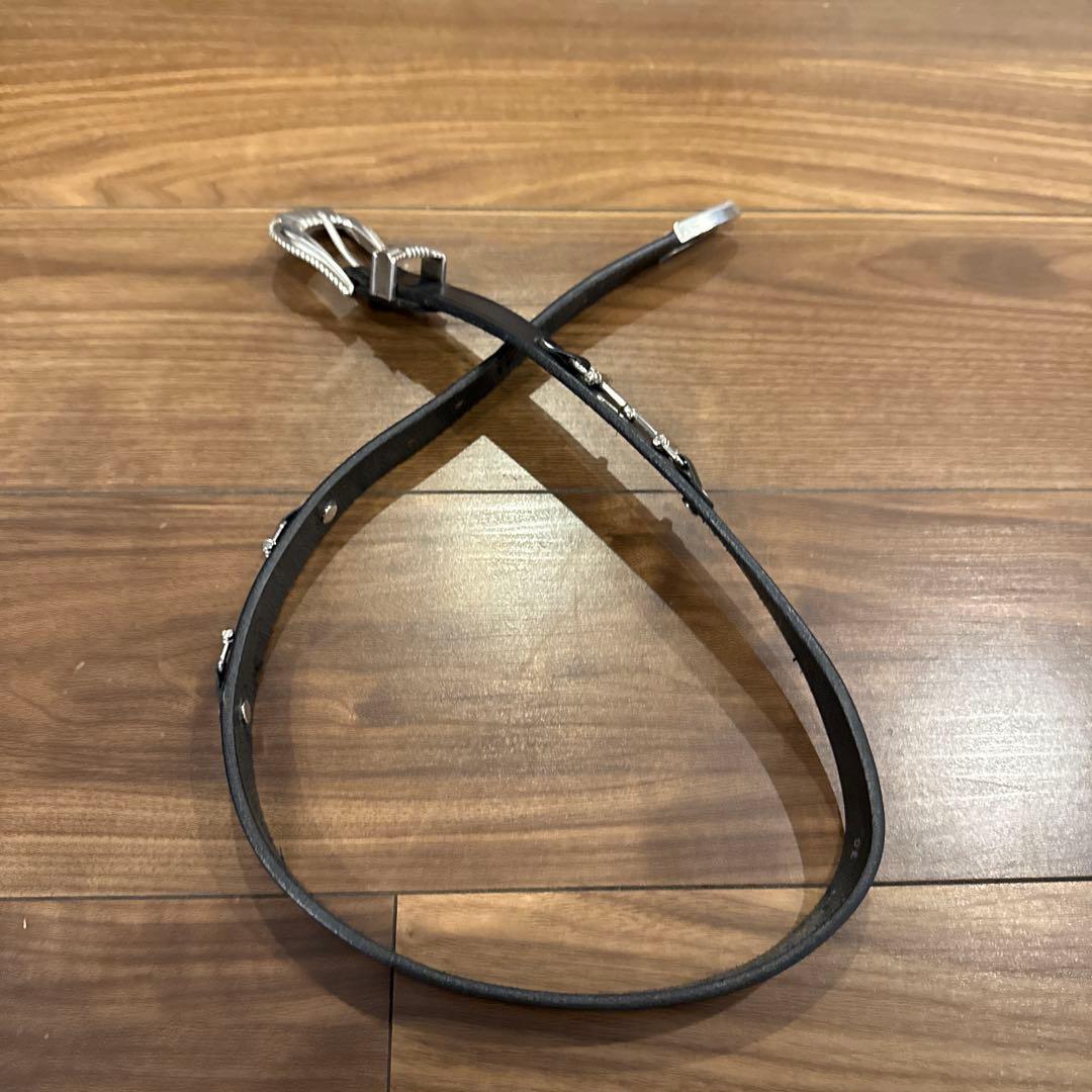 トリーレザー/ウエスタンビットベルト/スリーピース シルバーバックル