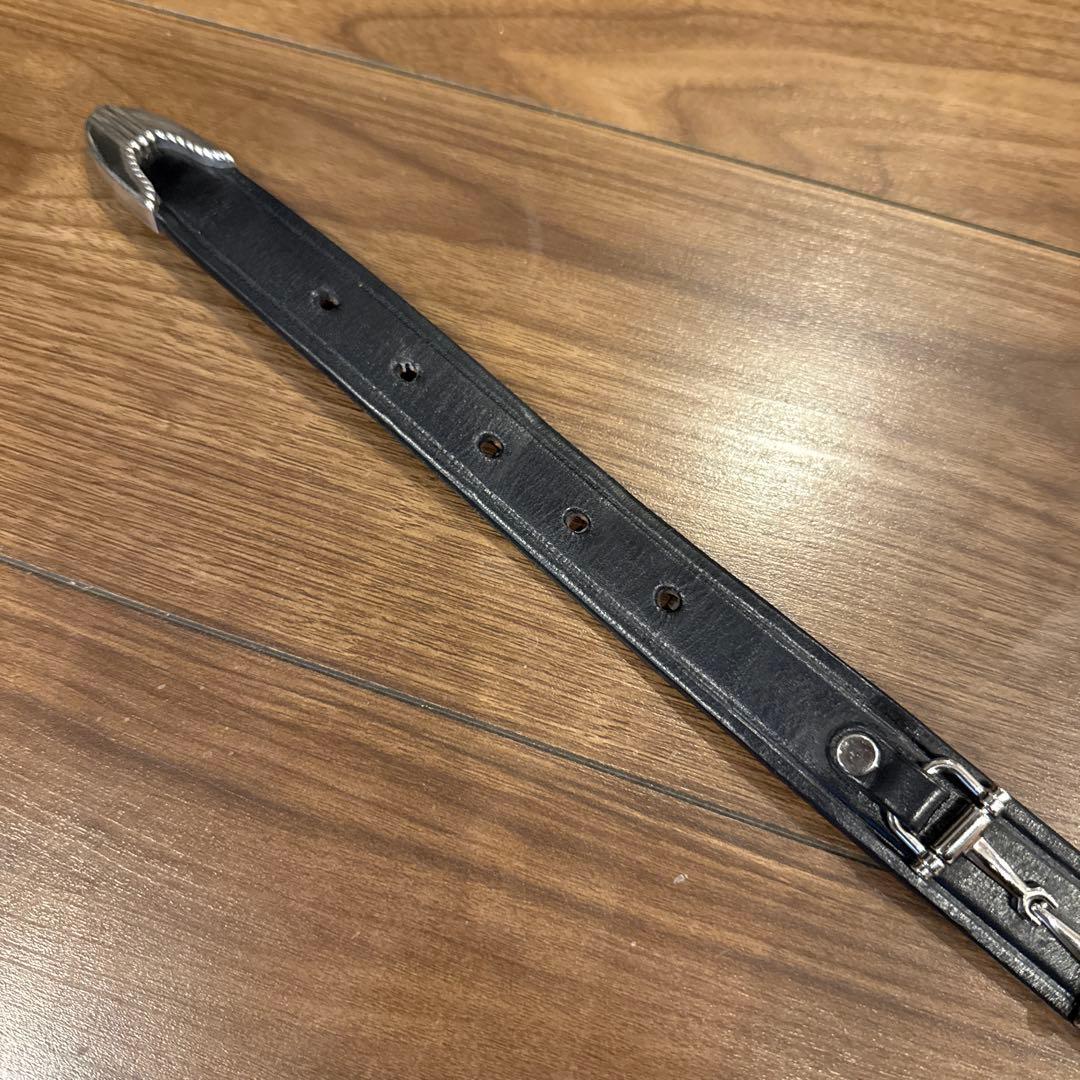 トリーレザー/ウエスタンビットベルト/スリーピース シルバーバックル