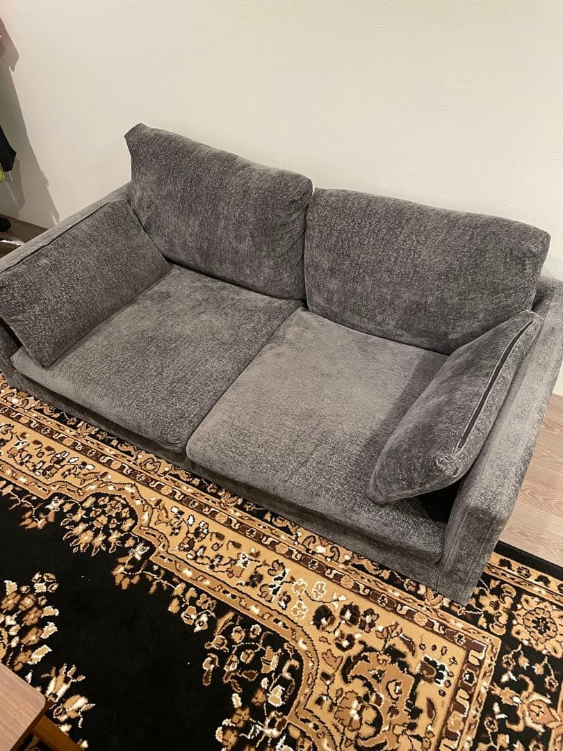 緊急値下げ！！モダンデコ　グレー ファブリックソファ