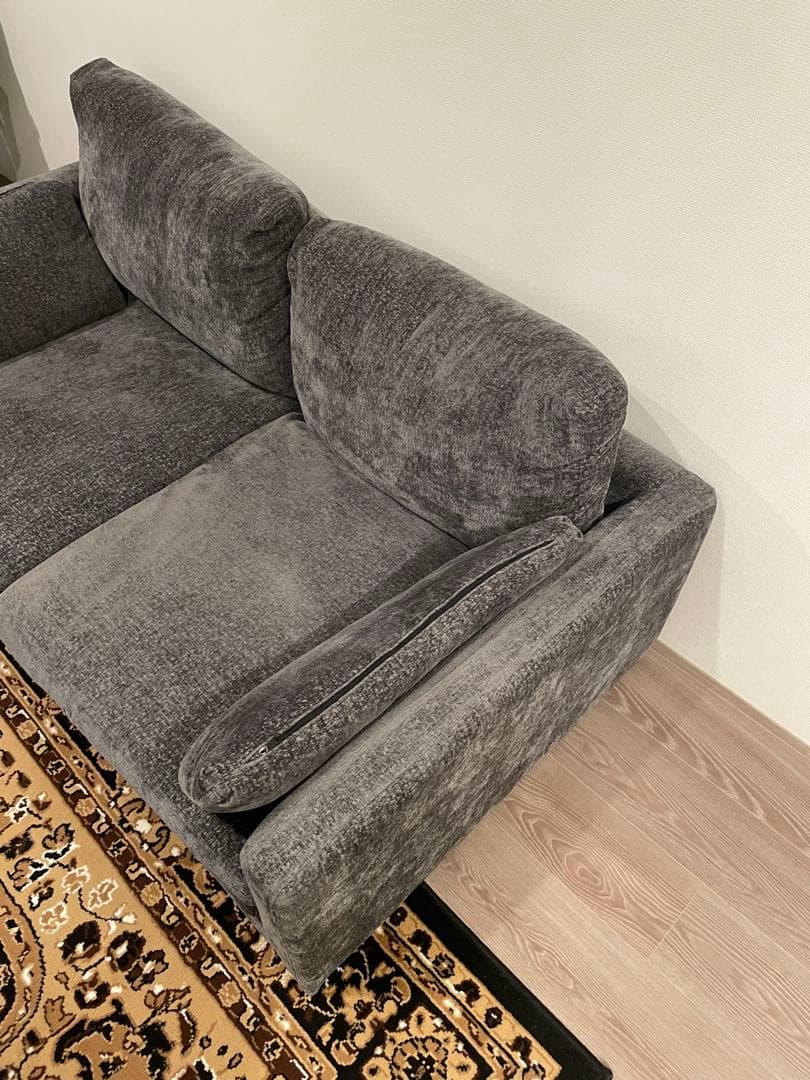 緊急値下げ！！モダンデコ　グレー ファブリックソファ