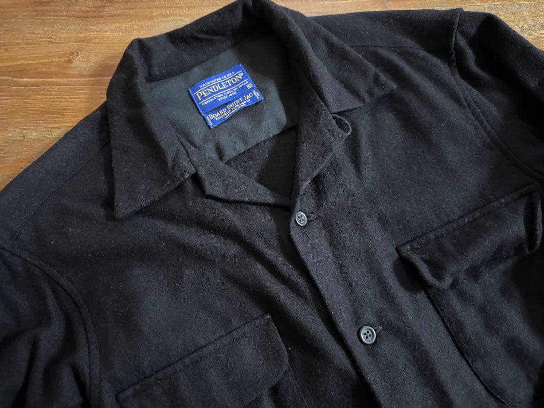 PENDLETON＊usa vintagewoolペンドルトン無地ウールシャツ