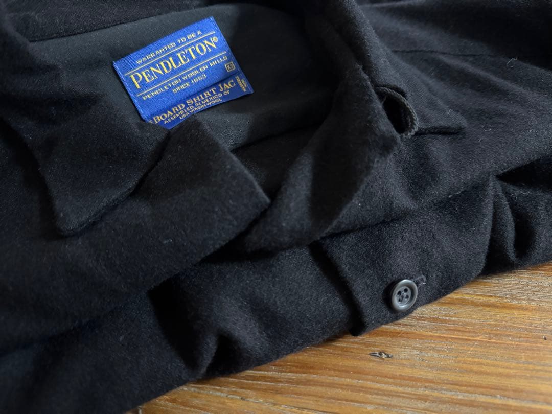 PENDLETON＊usa vintagewoolペンドルトン無地ウールシャツ