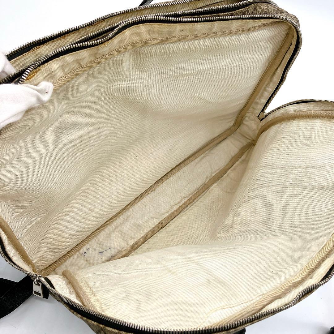 【GUCCI】2wayビジネスバッグ　ディアマンテ　PVC ブラウン