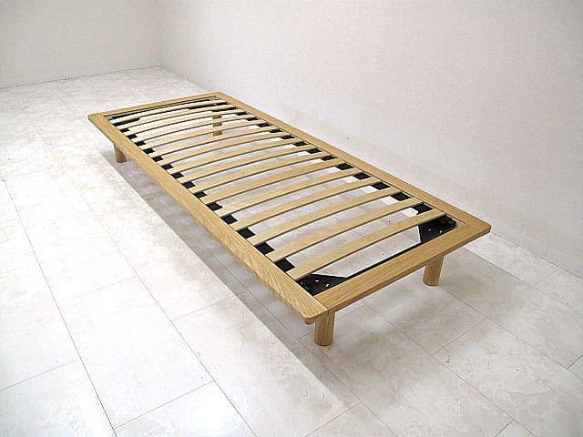 【展示品】MUJI　無印良品 セミシングルオーク材ベッドフレーム コンパクト設計